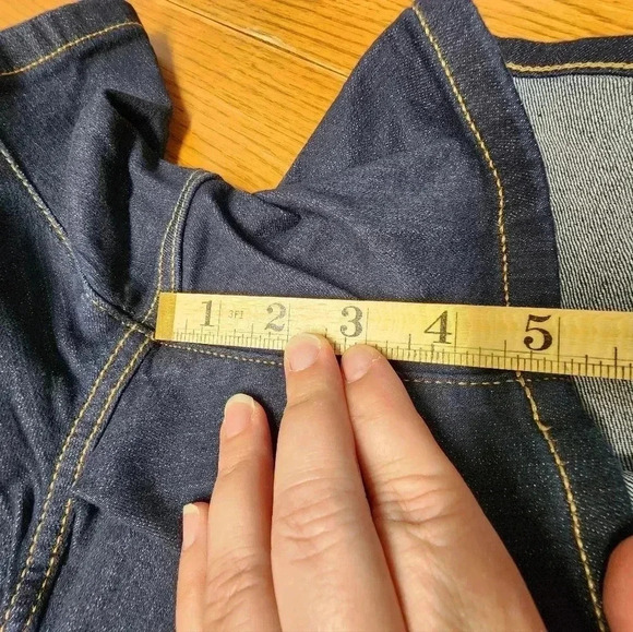 NWT LANE BRYANT SUPER STRETCH BOYFREIND MIDI SHORTS PLUS SIZE 22 BLUE DENIM - Picture 4 of 9